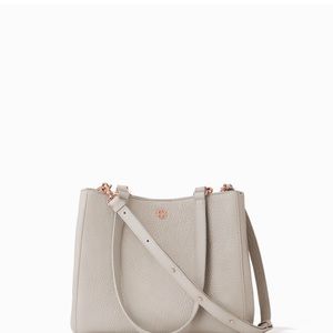Dagne Dover small Allyn tote in bone leather